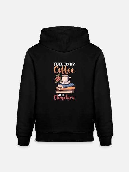 Bookworm, Coffee Lover, Relaxation - Stanley/Stella CRUISER Unisex Organic Hoodie - black