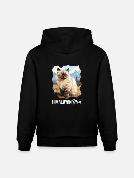 Himalayan Cat Colourpoint Katze - Stanley/Stella CRUISER Unisex Organic Hoodie - black