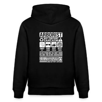 Baumpfleger Sarkasmus lustiges Geschenk Baumpfleger - Stanley/Stella Unisex Bio-Hoodie CRUISER  - Schwarz - Hinten - Alina (178cm)