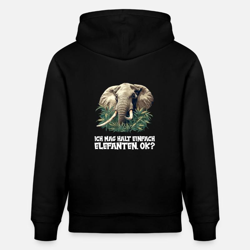 Éléphant Éléphant - Sweat à capuche bio CRUISER Stanley/Stella Unisexe - noir