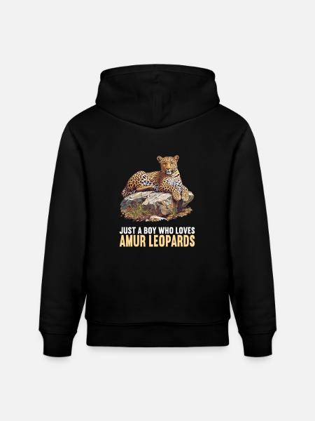 Amur Leopard Amurleoparden Amurleopard - Stanley/Stella CRUISER Unisex Organic Hoodie - black