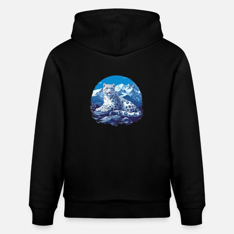 Léopard des neiges Schneeleoparden Schneeleopard - Sweat à capuche bio CRUISER Stanley/Stella Unisexe - noir