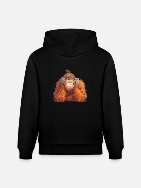 Orangs-outans Orangs-outans - Sweat à capuche bio CRUISER Stanley/Stella Unisexe - noir