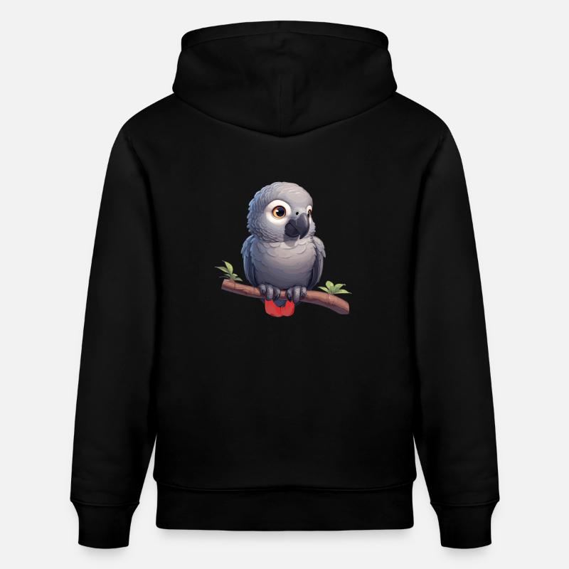 Perroquet gris Graupapageis Graupapagei - Sweat à capuche bio CRUISER Stanley/Stella Unisexe - noir