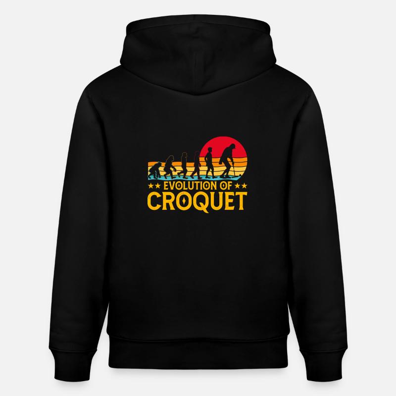 Évolution du croquet - Sweat à capuche bio CRUISER Stanley/Stella Unisexe - noir