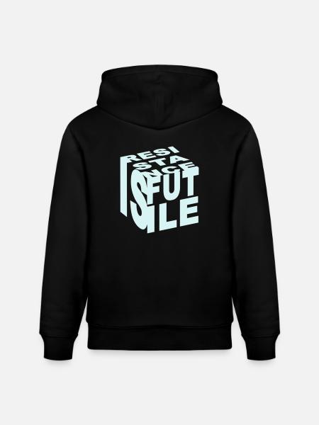 Resistance is futile - Stanley/Stella Unisex Bio-Hoodie CRUISER - Schwarz