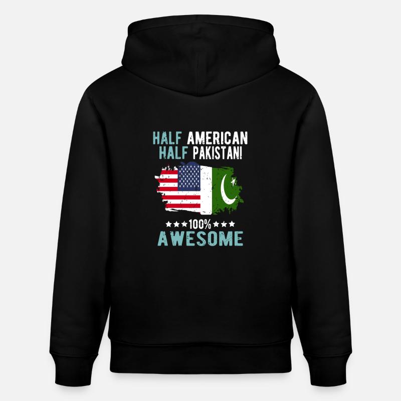 Moitié Américain Moitié Pakistanais - Sweat à capuche bio CRUISER Stanley/Stella Unisexe - noir