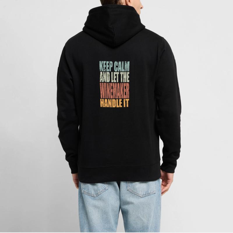 Keep Calm Winemaker Saying Winemaker Gift Stanley/Stella CRUISER Unisex Organic Hoodie