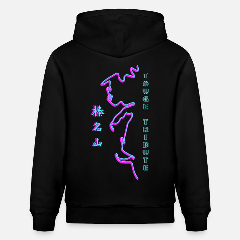 秋名 Akina Touge Synthwave - Sweat à capuche bio CRUISER Stanley/Stella Unisexe - noir