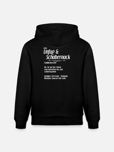 Unfug und Schabernack - Stanley/Stella Unisex Bio-Hoodie CRUISER  - Schwarz