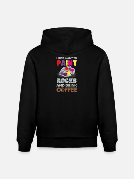 Paint stones art gift - Stanley/Stella CRUISER Unisex Organic Hoodie - black