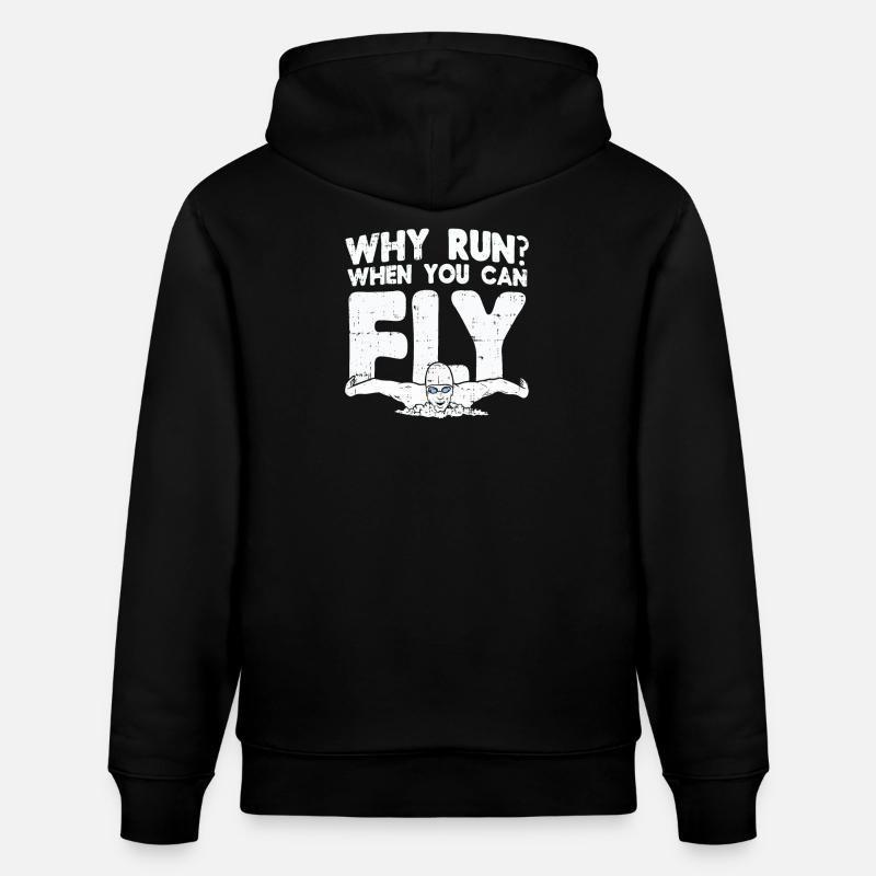 Cadeau de nageur de natation - Sweat à capuche bio CRUISER Stanley/Stella Unisexe - noir