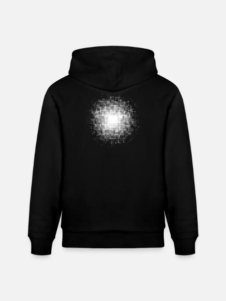 dotted round background white - Stanley/Stella CRUISER Unisex Organic Hoodie - black