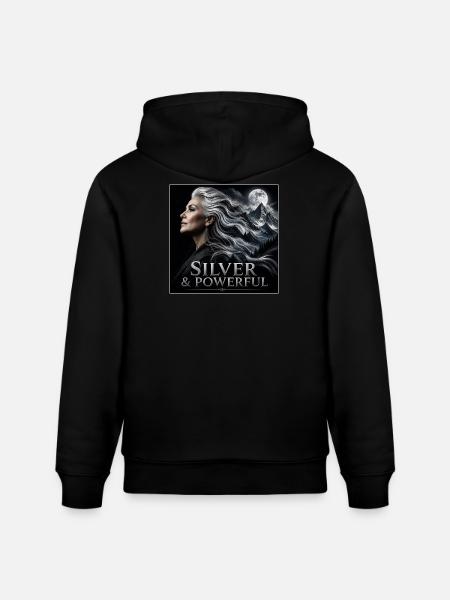 Stolze Silberschwester Graue Haarkraft - Stanley/Stella Unisex Bio-Hoodie CRUISER  - Schwarz