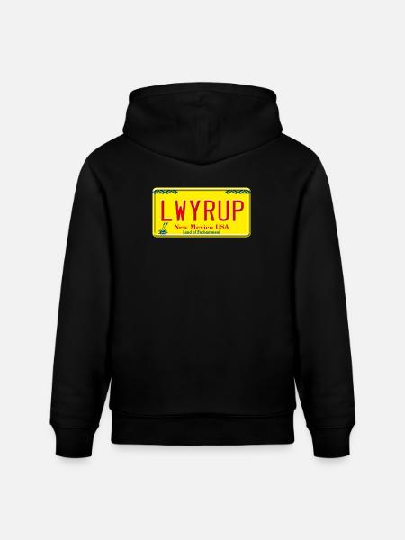 LWYRUP Retro Nummernschild Motiv - Stanley/Stella Unisex Bio-Hoodie CRUISER - Schwarz