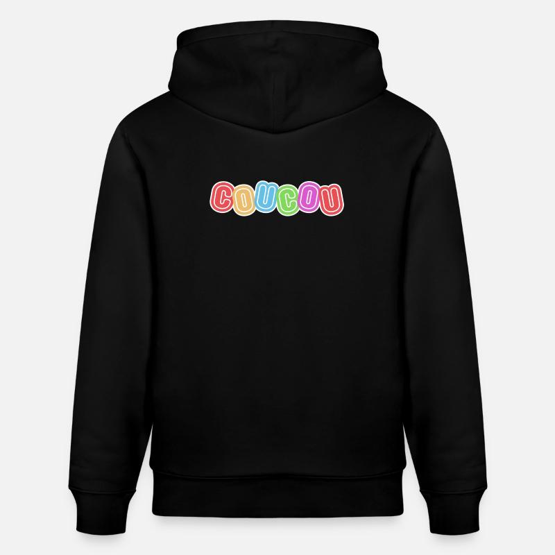 bonjour, coucou, politesse - Sweat à capuche bio CRUISER Stanley/Stella Unisexe - noir