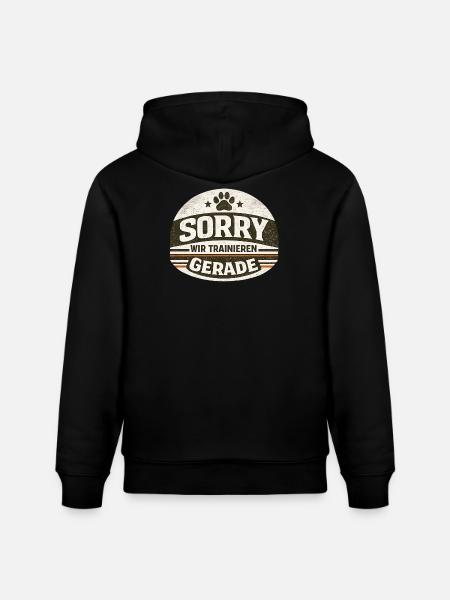 Sorry wir Trainieren gerade - Stanley/Stella Unisex Bio-Hoodie CRUISER - Schwarz