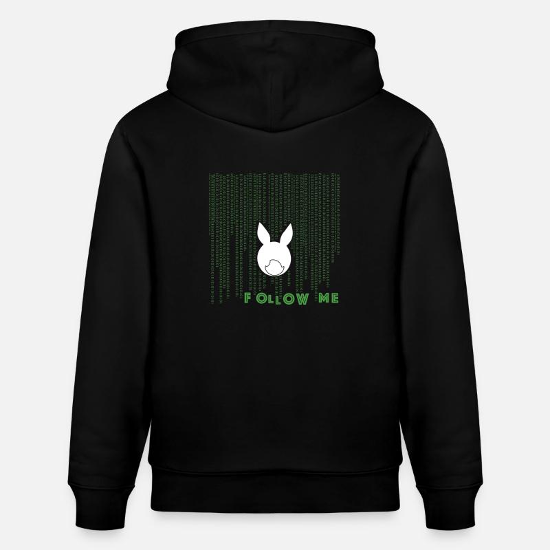 lapin blanc - Sweat à capuche bio CRUISER Stanley/Stella Unisexe - noir