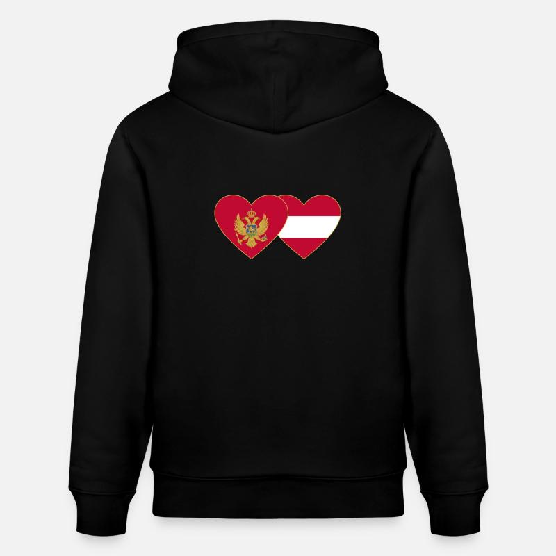 Montanegro Drapeau de l’Autriche - Sweat à capuche bio CRUISER Stanley/Stella Unisexe - noir