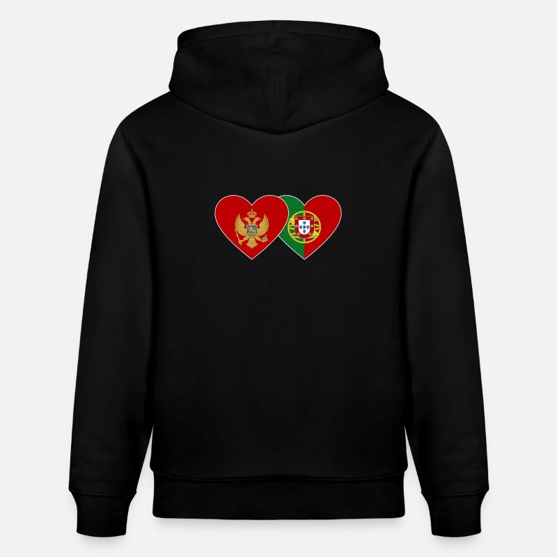 Monténégro Portugal Drapeau - Sweat à capuche bio CRUISER Stanley/Stella Unisexe - noir