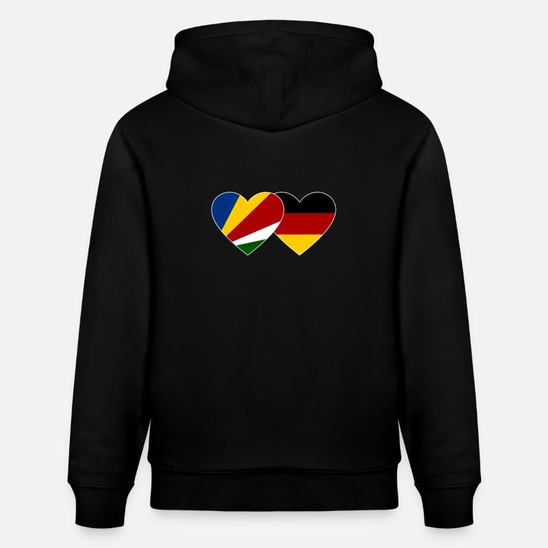 Seychelles Allemagne Flag Heart - Sweat à capuche bio CRUISER Stanley/Stella Unisexe - noir