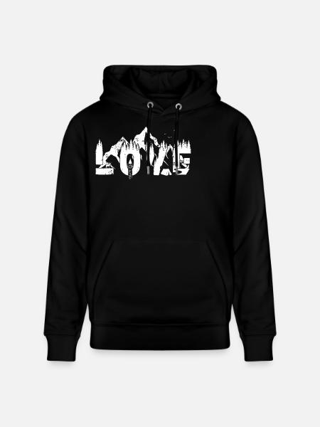 Love Hiking - Stanley/Stella CRUISER Unisex Organic Hoodie - black