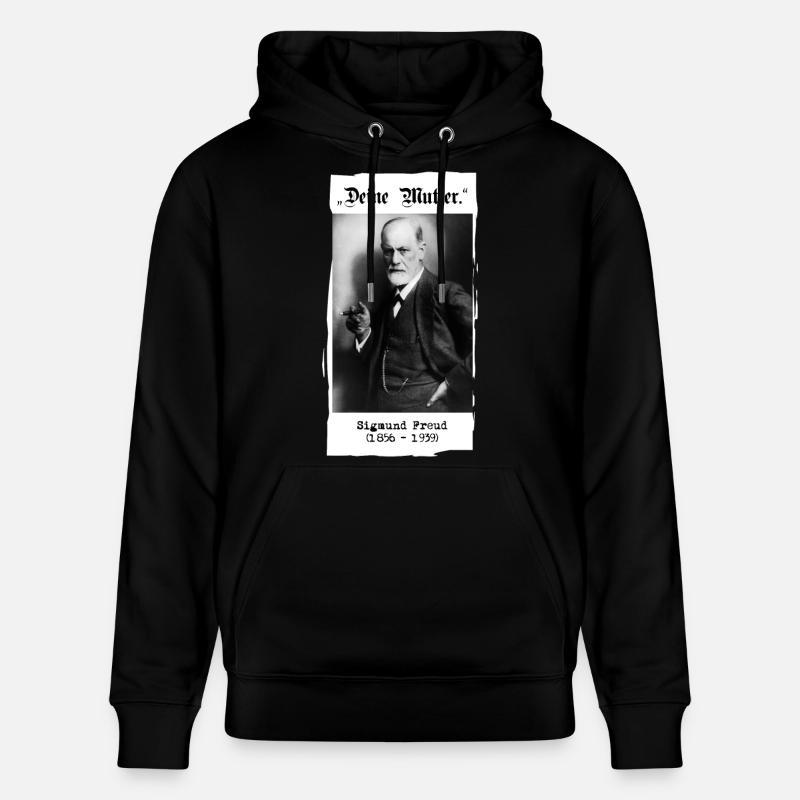 Sigmund Freud - "Deine Mutter." - Stanley/Stella Unisex Bio-Hoodie CRUISER  - Schwarz