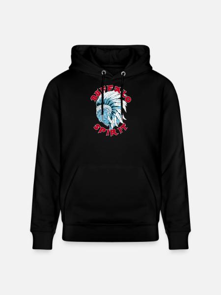 Buffalo Spirit | Bison head - Stanley/Stella CRUISER Unisex Organic Hoodie - black