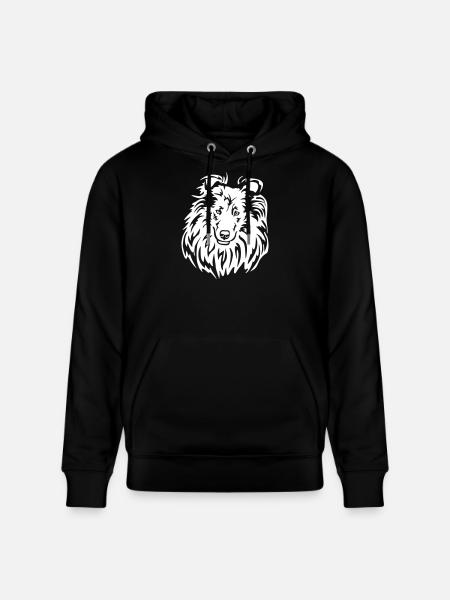 Collie Head "Black Edition" - Stanley/Stella CRUISER Unisex Organic Hoodie - black