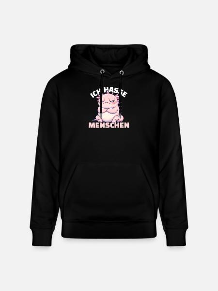Axolotl rose pour les fans d’animaux - Sweat à capuche bio CRUISER Stanley/Stella Unisexe - noir