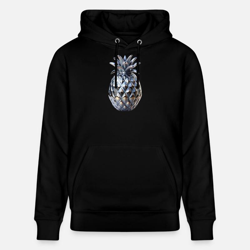 Ananas chromé - Sweat à capuche bio CRUISER Stanley/Stella Unisexe - noir