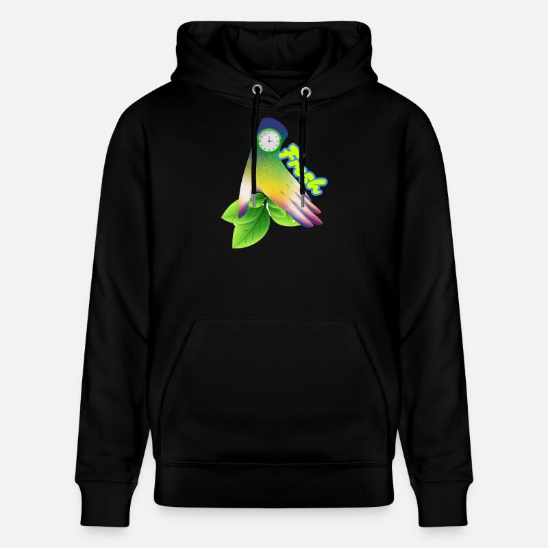 Design der frischen Gradient-Blattuhr - Stanley/Stella Unisex Bio-Hoodie CRUISER  - Schwarz