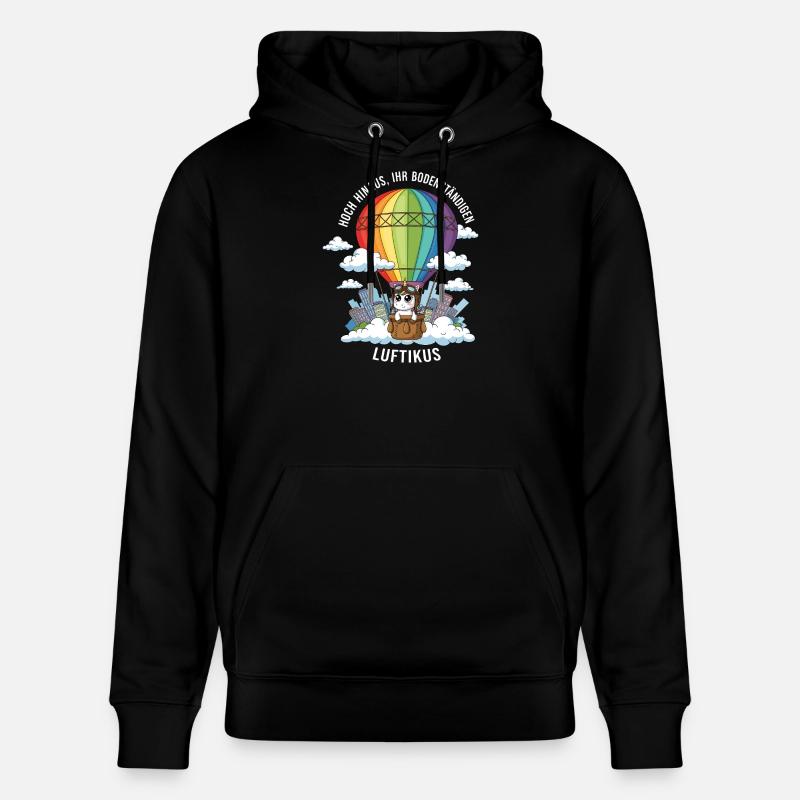 Luftikus-Einhorn - Stanley/Stella Unisex Bio-Hoodie CRUISER - Schwarz