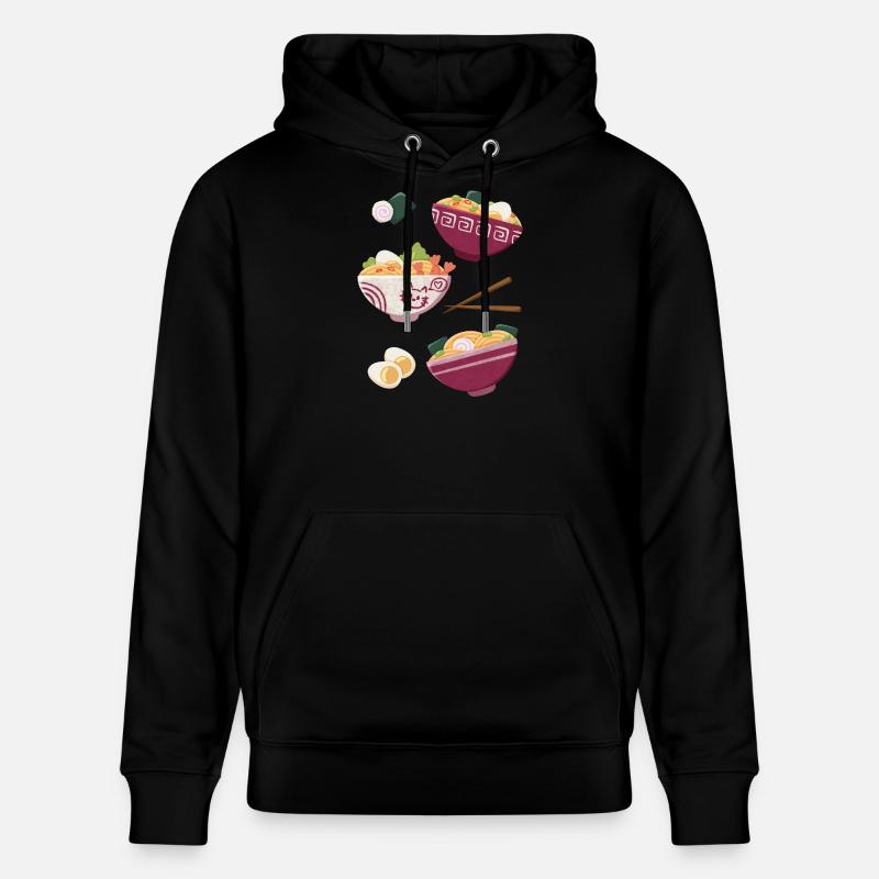 Ramen Nourriture Japonaise Chats Design - Sweat à capuche bio CRUISER Stanley/Stella Unisexe - noir