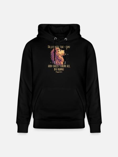 Löwe Bibelvers Christlich - Stanley/Stella Unisex Bio-Hoodie CRUISER - Schwarz