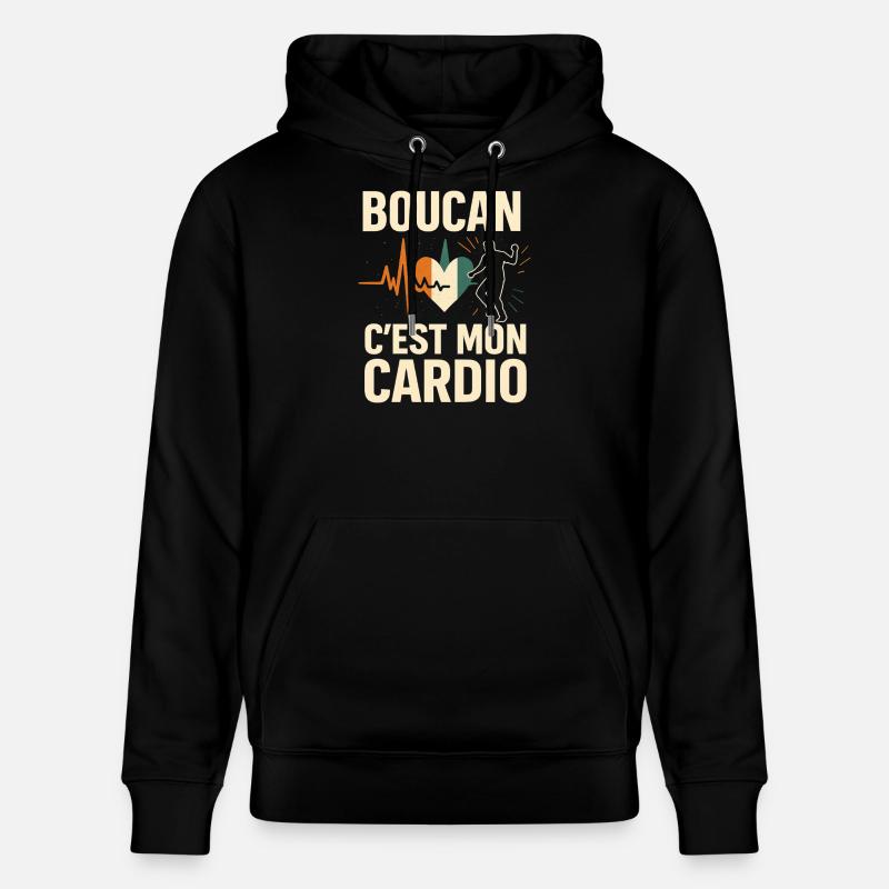 Boucan c’est mon cardio – Humour ivoirien  - Sweat à capuche bio CRUISER Stanley/Stella Unisexe - noir