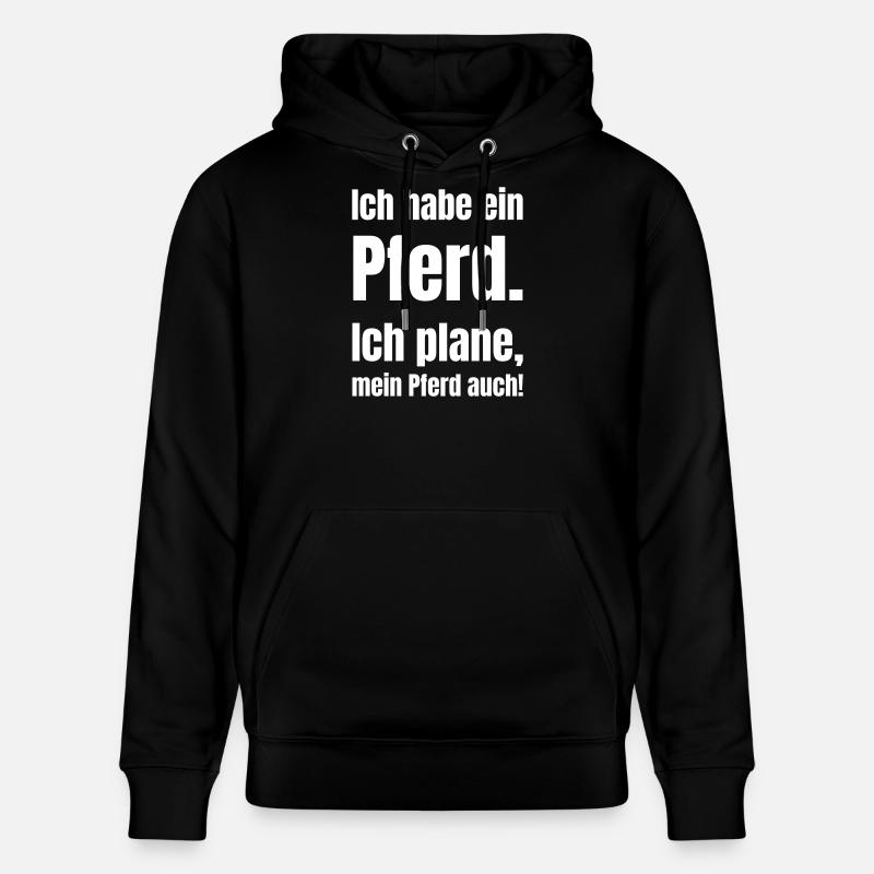 J’ai un cheval – plans inclus - Sweat à capuche bio CRUISER Stanley/Stella Unisexe - noir