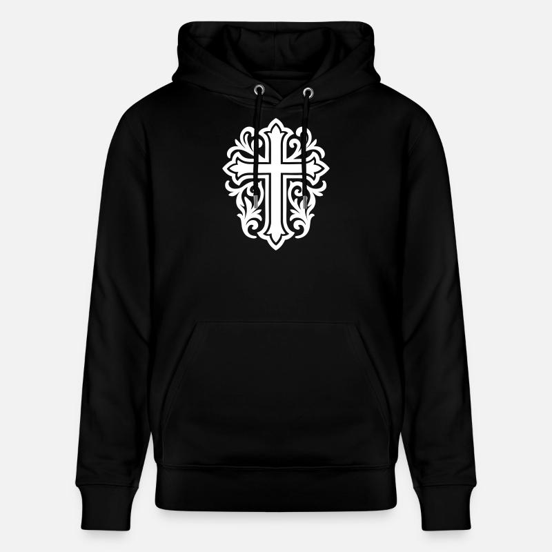 Symbole de croix chrétien - Sweat à capuche bio CRUISER Stanley/Stella Unisexe - noir