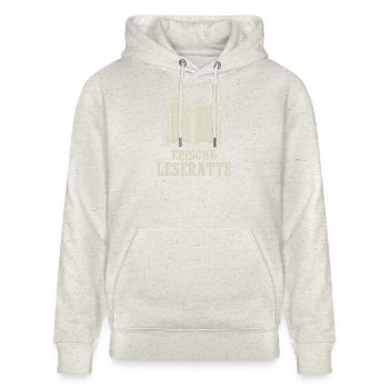 Epische Leseratte - Stanley/Stella Unisex Bio-Hoodie CRUISER  - Beige meliert - Vorne - Alina (178cm) & Michal (187cm)