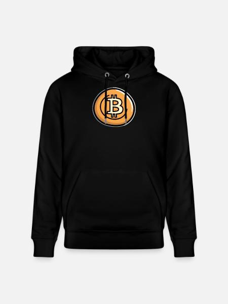 Bitcoin Münzkunst Emblem - Stanley/Stella Unisex Bio-Hoodie CRUISER - Schwarz