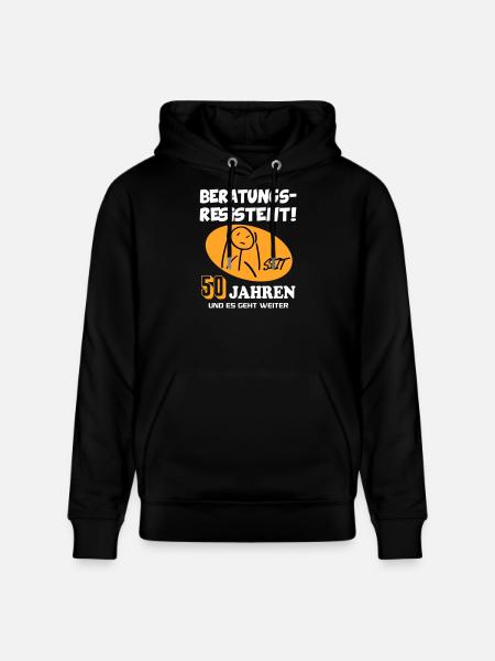 Comic Geburtstag 50 Jahre Happy Birthday - Stanley/Stella Unisex Bio-Hoodie CRUISER  - Schwarz