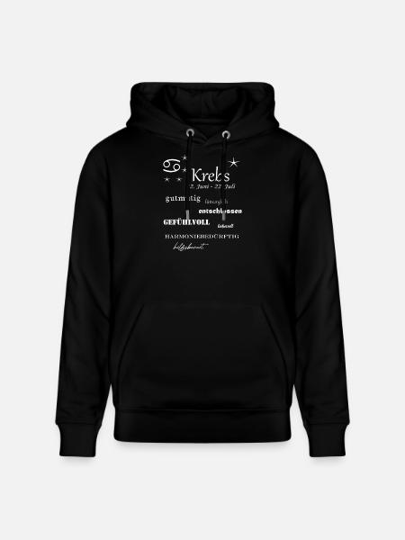 Krebs_Sternzeichen - Stanley/Stella Unisex Bio-Hoodie CRUISER  - Schwarz