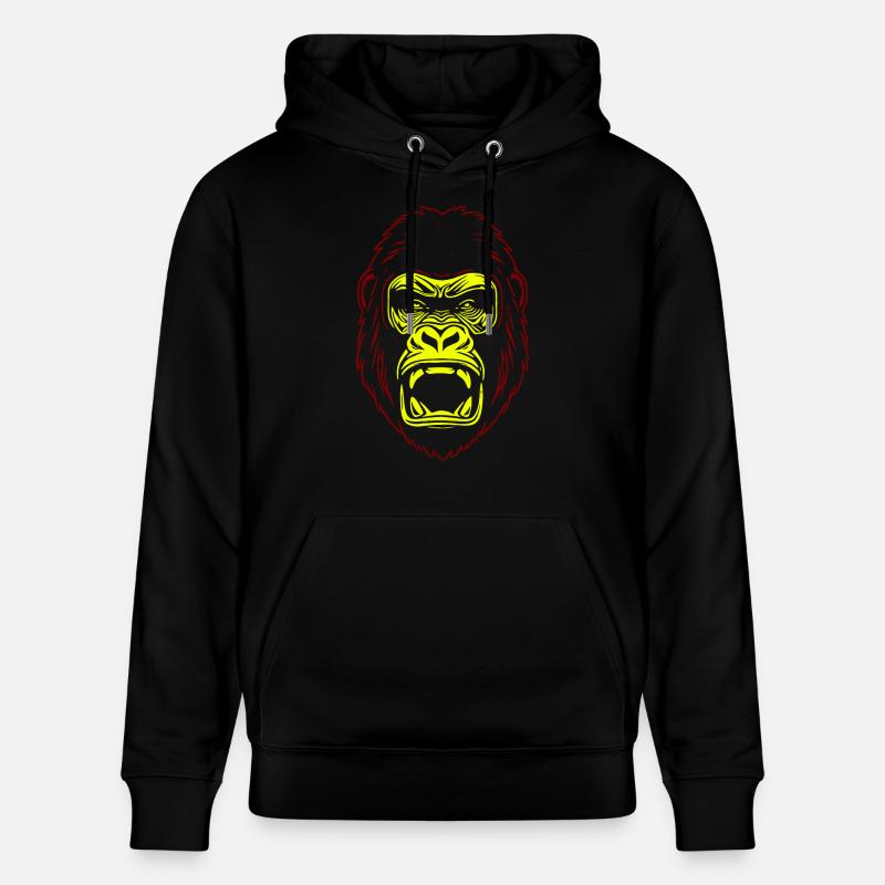 Menschen Affe - Gorilla - Stanley/Stella Unisex Bio-Hoodie CRUISER  - Schwarz