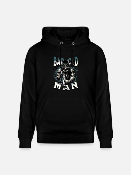 BAD OLD MAN Angler - Stanley/Stella CRUISER Unisex Organic Hoodie - black