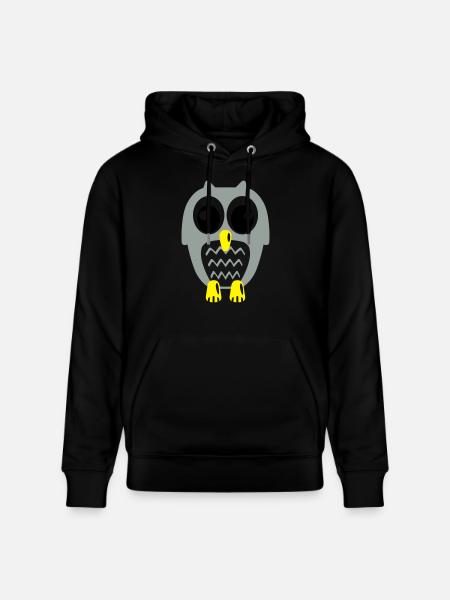 Süße Eule - Stanley/Stella Unisex Bio-Hoodie CRUISER  - Schwarz