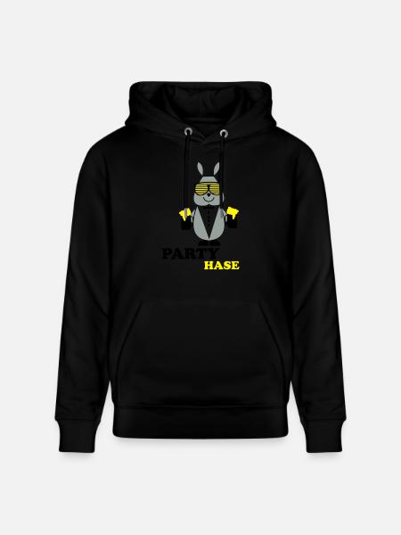 party_hase - Stanley/Stella Unisex Bio-Hoodie CRUISER  - Schwarz
