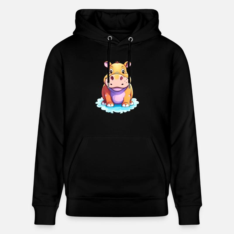 Hippopotame Hippopotame Mignon - Sweat à capuche bio CRUISER Stanley/Stella Unisexe - noir
