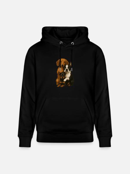 Chien Chiens Chiens mignons - Sweat à capuche bio CRUISER Stanley/Stella Unisexe - noir