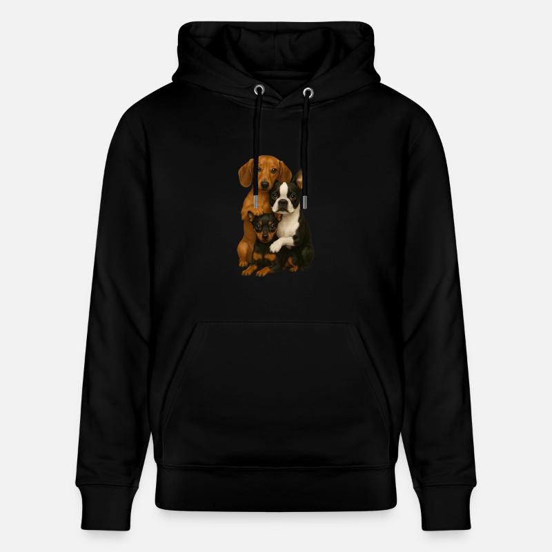 Chien Chiens Chiens mignons - Sweat à capuche bio CRUISER Stanley/Stella Unisexe - noir
