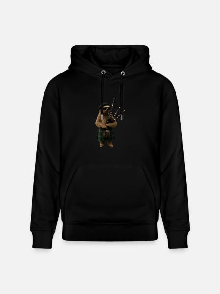 Faultier Dudelsack - Stanley/Stella Unisex Bio-Hoodie CRUISER - Schwarz